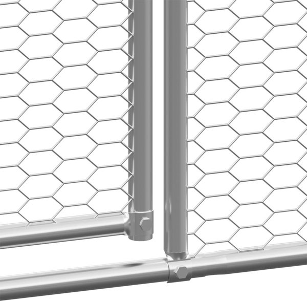 vidaXL Εξωτερικό κλουβί για κοτόπουλα, 2x8x2 m, γαλβανισμένος χάλυβας