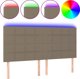 vidaXL Κεφαλάρι Κρεβατιού με LED, taupe, 160x5x118/128 cm, ύφασμα