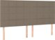 vidaXL Κεφαλάρι Κρεβατιού με LED, taupe, 160x5x118/128 cm, ύφασμα