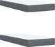 vidaXL Κρεβάτι Continental με Στρώμα, Σκούρο Γκρι Βελούδο, 200x200 εκ