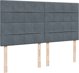 vidaXL Κρεβάτι Continental με Στρώμα, Σκούρο Γκρι Βελούδο, 200x200 εκ