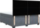 vidaXL Κρεβάτι Continental με Στρώμα, Σκούρο Γκρι Βελούδο, 200x200 εκ