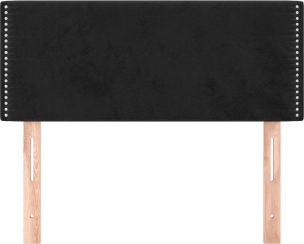 vidaXL Κεφαλάρι κρεβατιού, μαύρο, 100x5x78/88 εκ., βελούδο