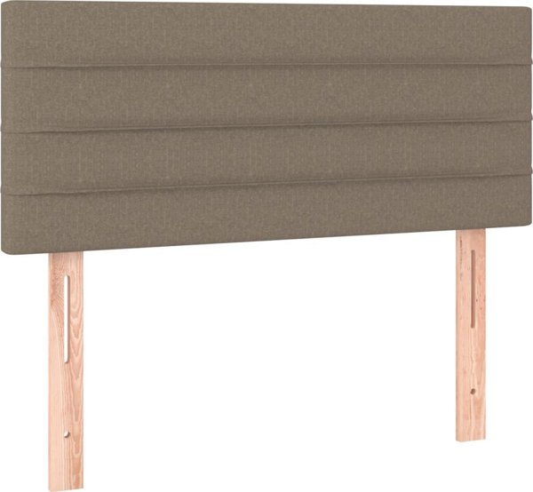 vidaXL Κρεβάτι κοντινένταλ με στρώμα, ταουπέ, 120x200 εκ., ύφασμα