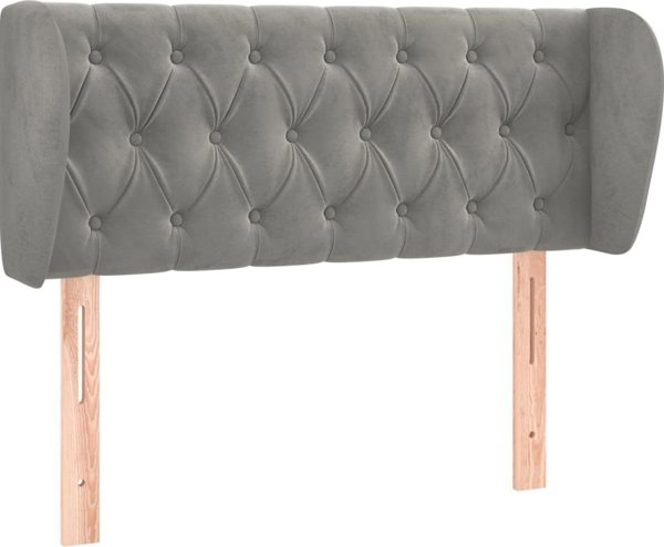 vidaXL vidaXL Κεφαλάρι uszak, ανοιχτό γκρι, 93x23x78/88 cm, βελούδινο