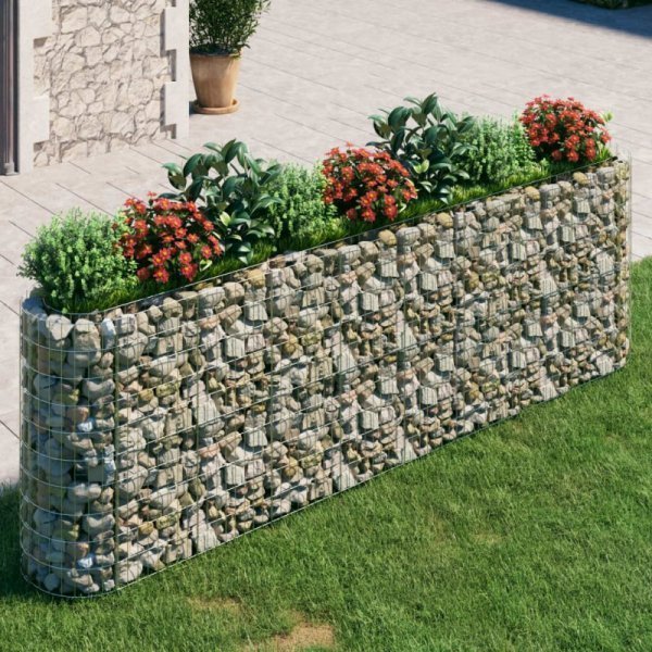 vidaXL Podwyzszona donica gabionowa galwanizowane zelazo 330x50x100 cm