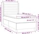vidaXL Λάτζο Κοντινεντάλ με Στρώμα, Κρεμ, 90x200 cm, Υφασμάτινο