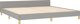 vidaXL Rama krevatiou me kefalari, jasnosgri, 200x200 ek., ependedymeni me yfasma