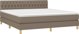 vidaXL Κρεβάτι κοντινένταλ με στρώμα, taupe, 180 x 200 cm, ύφασμα