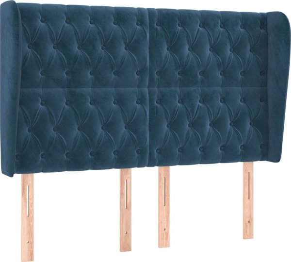 vidaXL Ζαγκλοβέκ uszak, σκούρο μπλε, 163x23x118/128 cm, βελούδο