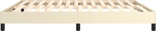 vidaXL Κρεβάτι κοντινεντάλ κρεμ 160x200 εκ. με δερματίνη