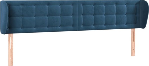 vidaXL Zaglowek uszak, ciemnoniebieski, 203x23x78/88 cm, ακσαμιτινο
