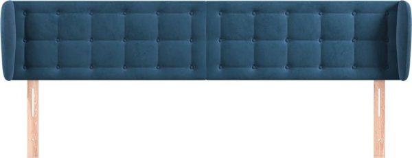 vidaXL Zaglowek uszak, ciemnoniebieski, 203x23x78/88 cm, ακσαμιτινο