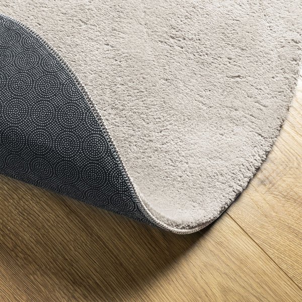 vidaXL Μάλλινο Χαλί 140x200 εκ. Χρώμα Άμμου, Αντιολισθητικό
