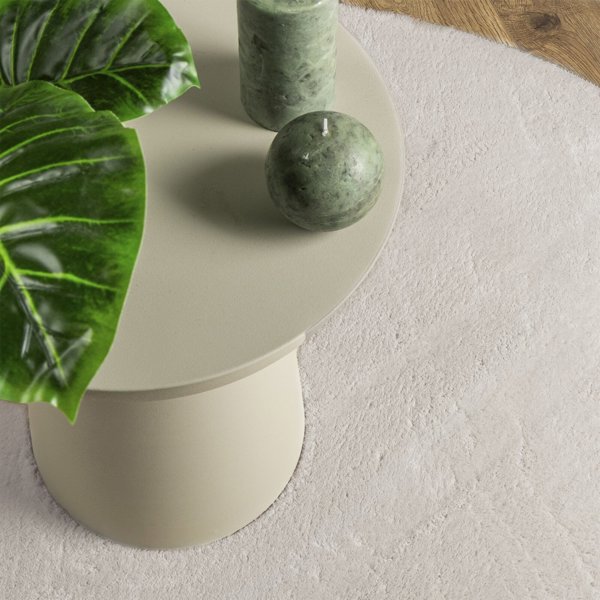 vidaXL Μάλλινο Χαλί 140x200 εκ. Χρώμα Άμμου, Αντιολισθητικό