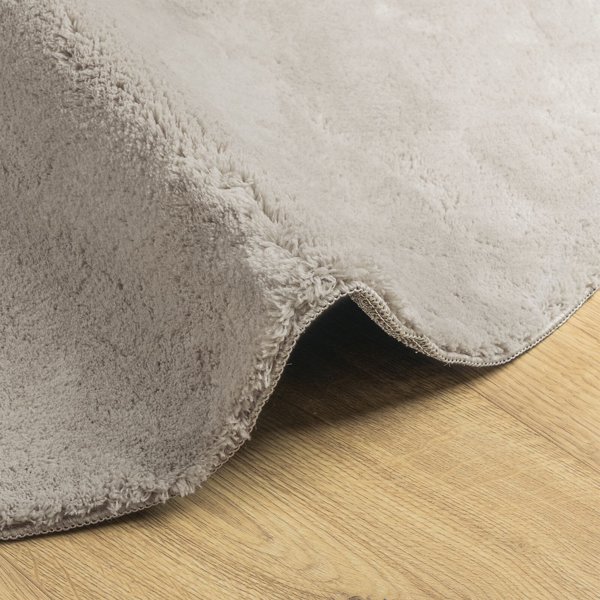 vidaXL Μάλλινο Χαλί 140x200 εκ. Χρώμα Άμμου, Αντιολισθητικό