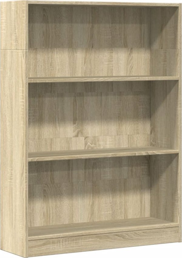 vidaXL Ράφι, δρυς Sonoma, 80x24x109 εκ., ξυλοπηγή υλικό