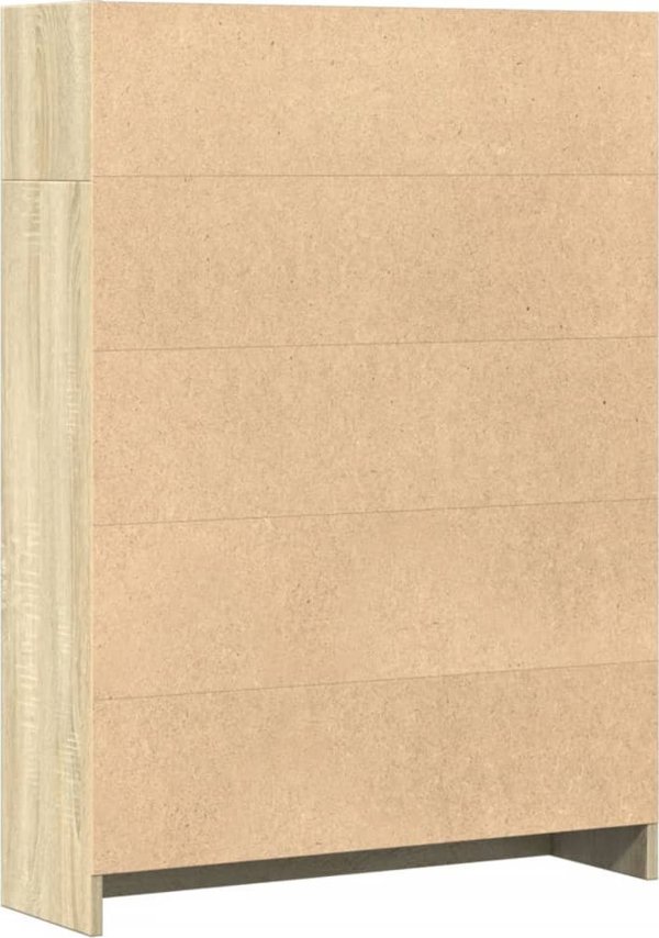 vidaXL Ράφι, δρυς Sonoma, 80x24x109 εκ., ξυλοπηγή υλικό