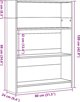 vidaXL Ράφι, δρυς Sonoma, 80x24x109 εκ., ξυλοπηγή υλικό