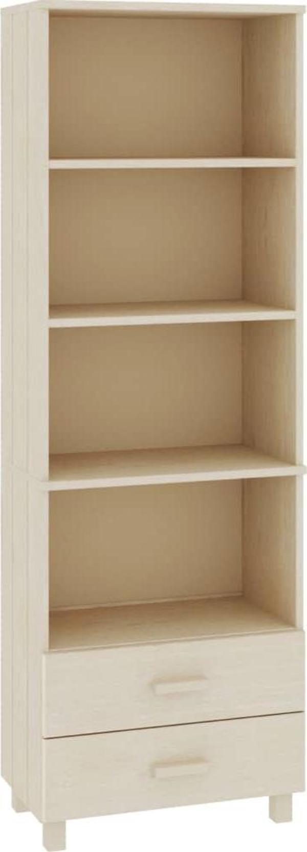vidaXL Βιβλιοθήκη, μελί καφέ, 60x35x180 εκ., από ξύλο πεύκου
