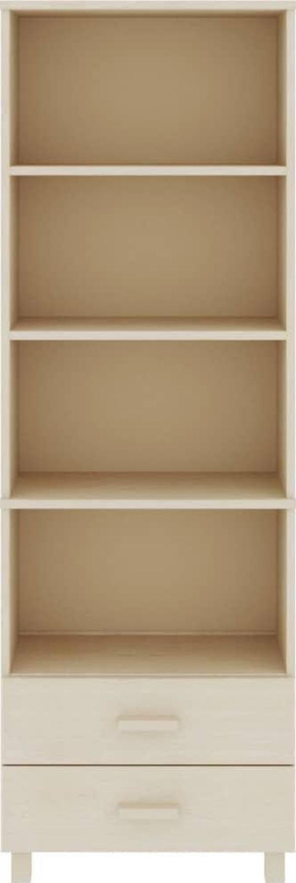 vidaXL Βιβλιοθήκη, μελί καφέ, 60x35x180 εκ., από ξύλο πεύκου