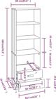 vidaXL Βιβλιοθήκη, μελί καφέ, 60x35x180 εκ., από ξύλο πεύκου