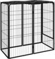 vidaXL vidaXL Kojec dla psa, 6 paneli, czarny, 50x100 cm, stalowy