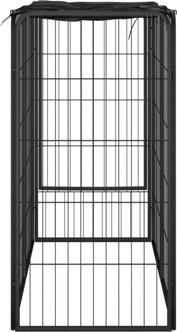 vidaXL vidaXL Kojec dla psa, 6 paneli, czarny, 50x100 cm, stalowy