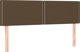 vidaXL Κεφαλάρι για κρεβάτι με LED, σκούρο καφέ, 144x5x78/88 cm, ύφασμα