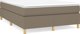 vidaXL Κρεβάτι Kontynental με Στρώμα, Taupe, Ύφασμα, 140x190 cm