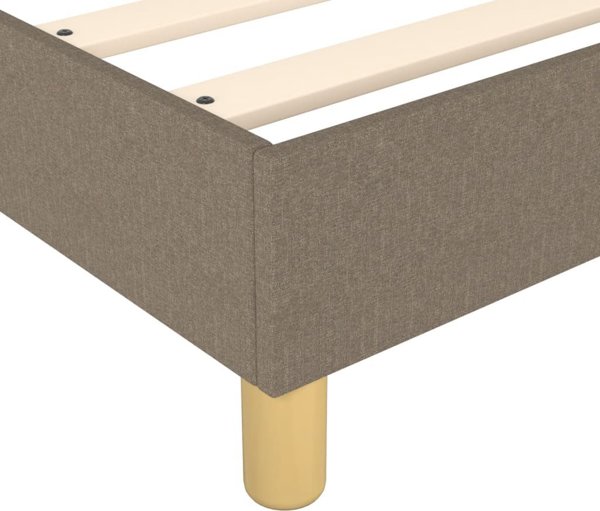 vidaXL Κρεβάτι Kontynental με Στρώμα, Taupe, Ύφασμα, 140x190 cm