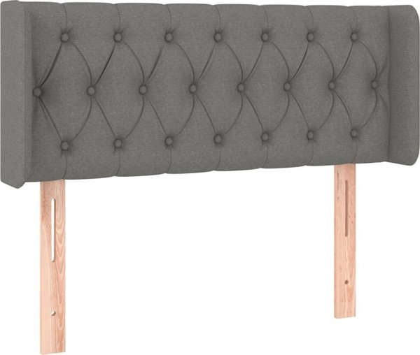 vidaXL Ζαγλόωεξ uszak, σκούρο γκρι, 93x16x78/88 cm, ύφασμα
