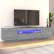 vidaXL Έπιπλο τηλεόρασης με LED φωτισμό, γκρι δρυς Sonoma, 160x35x40 εκ.
