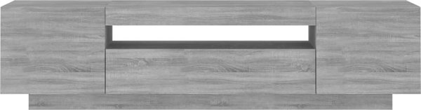 vidaXL Έπιπλο τηλεόρασης με LED φωτισμό, γκρι δρυς Sonoma, 160x35x40 εκ.