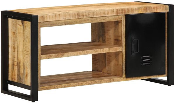 vidaXL Παγκάκι Παπουτσοθήκη από Μασίφ Ξύλο, 100x40x50 εκ.