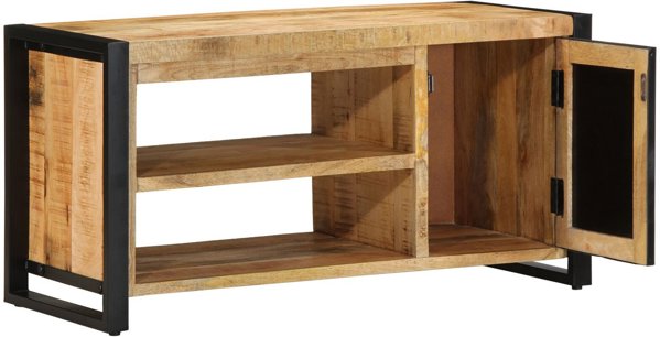 vidaXL Παγκάκι Παπουτσοθήκη από Μασίφ Ξύλο, 100x40x50 εκ.