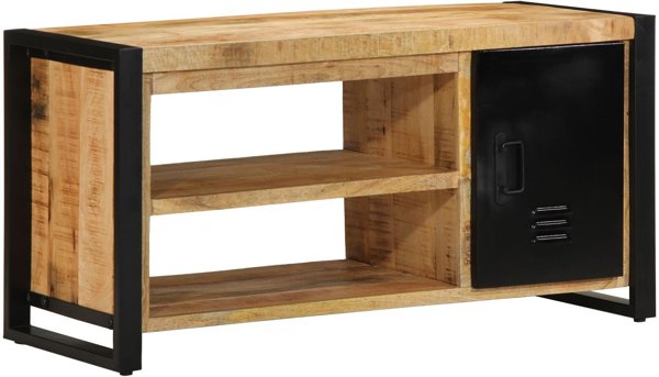 vidaXL Παγκάκι Παπουτσοθήκη από Μασίφ Ξύλο, 100x40x50 εκ.