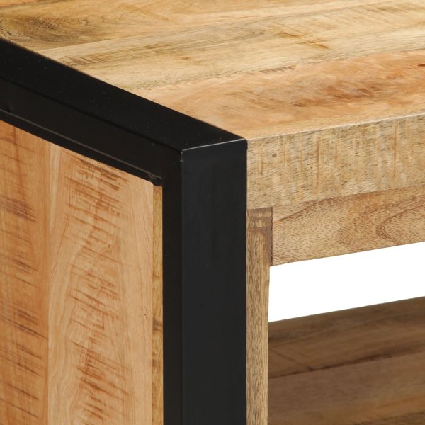 vidaXL Παγκάκι Παπουτσοθήκη από Μασίφ Ξύλο, 100x40x50 εκ.