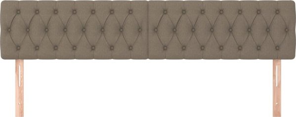 vidaXL Προσκέφαλα για κρεβάτι, 2 τεμάχια, taupe, 100x7x78/88 cm, ύφασμα