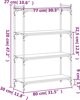 vidaXL Ράφι βιβλιοθήκης 4 επιπέδων, καφέ δρυς, 80x30x120 εκ.