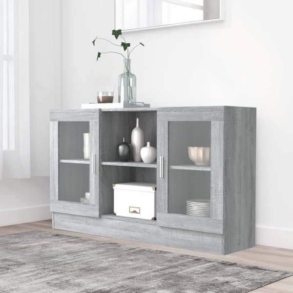 vidaXL Βιτρίνα από γκρι δρυς Sonoma, 120x30,5x70 εκ
