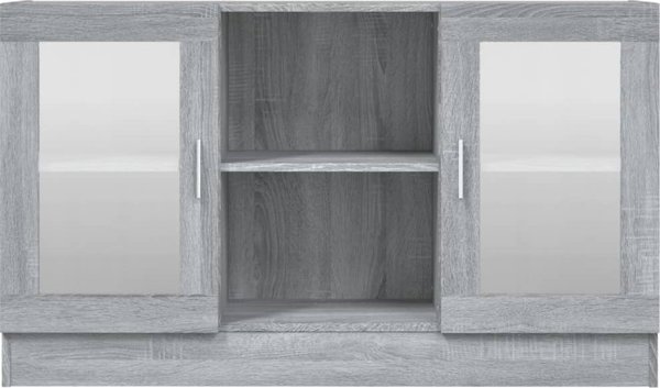 vidaXL Βιτρίνα από γκρι δρυς Sonoma, 120x30,5x70 εκ
