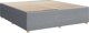 vidaXL Κρεβάτι Continental με στρώμα, ανοιχτό γκρι, ύφασμα 200x200 cm