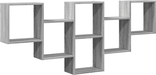 vidaXL Ράφι τοίχου γκρι δρυός Sonoma 159x18x66 εκ.