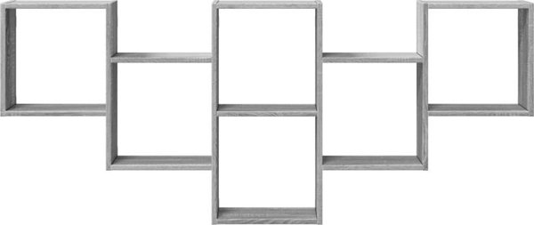 vidaXL Ράφι τοίχου γκρι δρυός Sonoma 159x18x66 εκ.