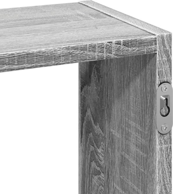 vidaXL Ράφι τοίχου γκρι δρυός Sonoma 159x18x66 εκ.