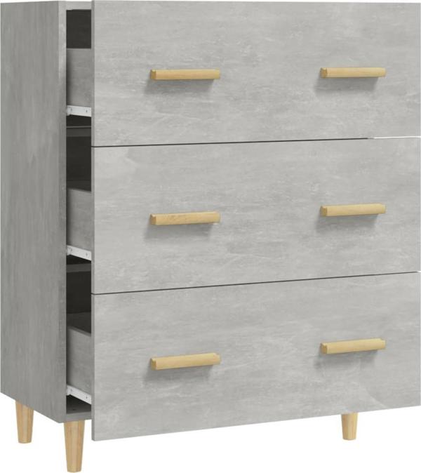 vidaXL Κομότα, γκρι σκουριά, 70x34x90 εκ, από ξυλώδες υλικό