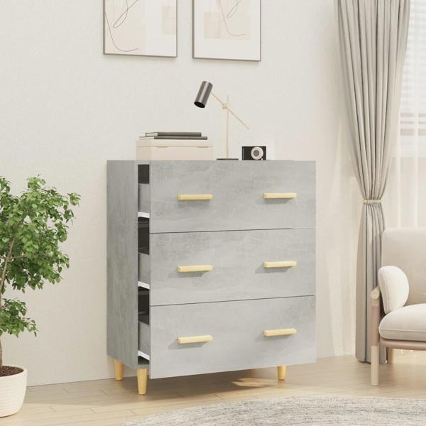 vidaXL Κομότα, γκρι σκουριά, 70x34x90 εκ, από ξυλώδες υλικό