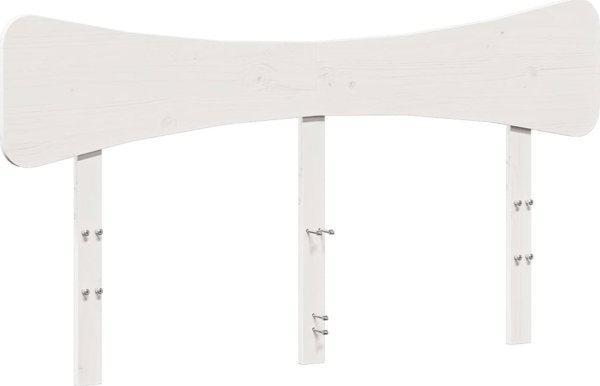 vidaXL Κορνίζα κρεβατιού χωρίς στρώμα, λευκή, 150x200 εκ., φυσικό πεύκο