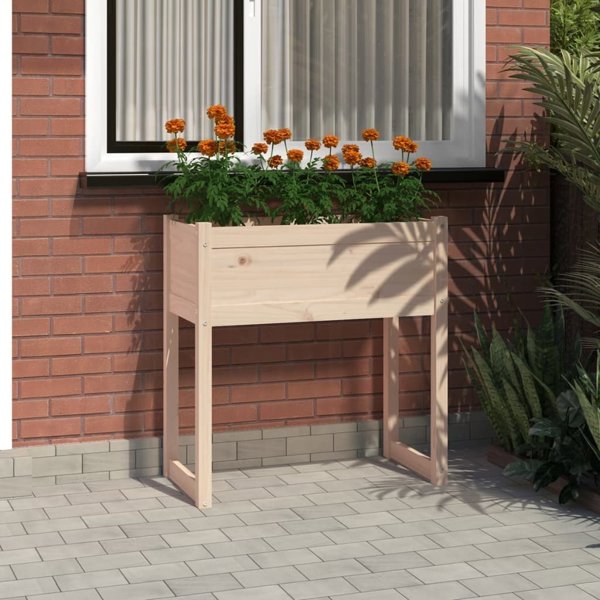 vidaXL Donica, 78x40x81 cm, lite drewno sosnowe